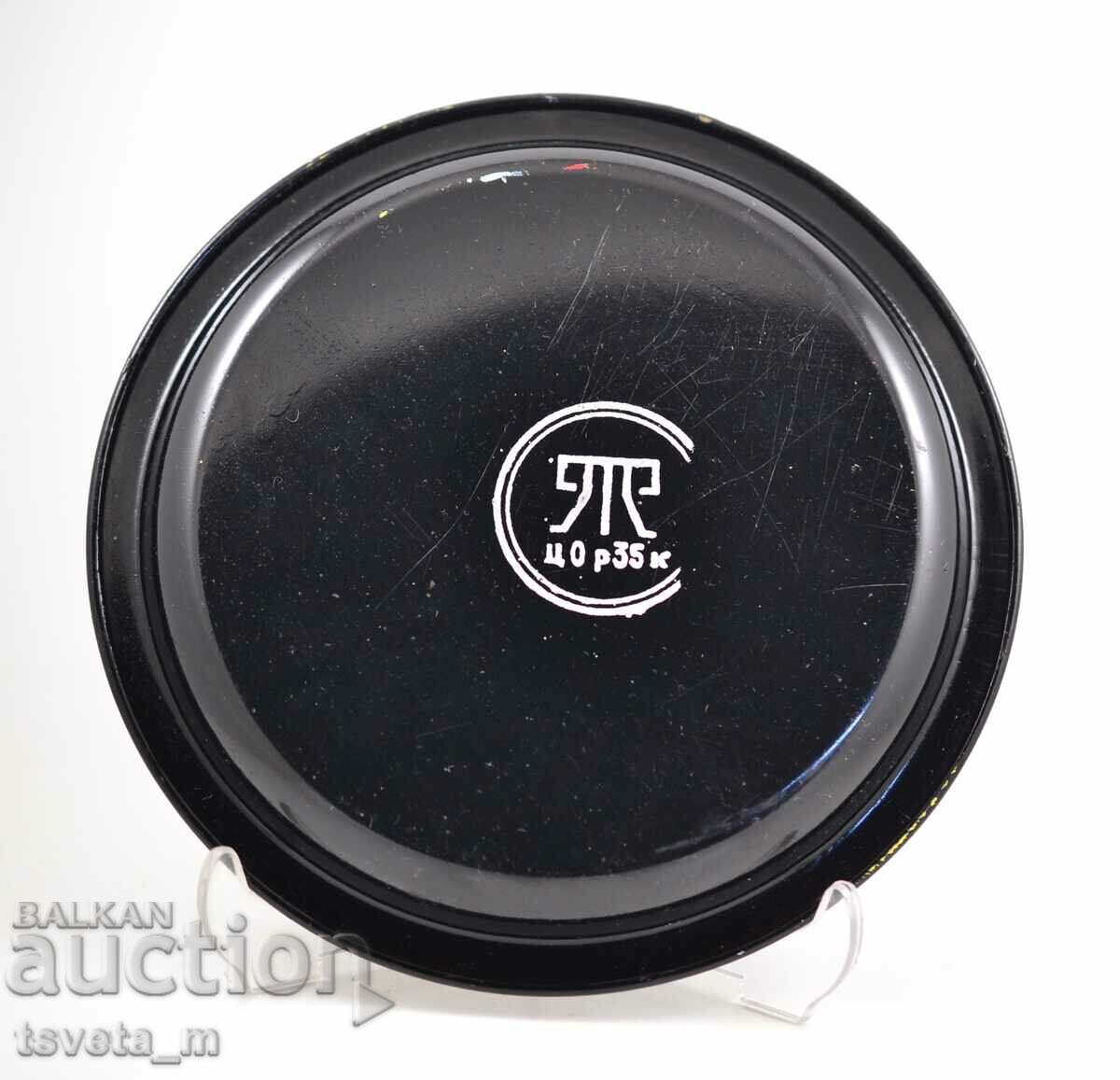 Auction Hand painted metal serving tray USSR Russia Auction Hand painted metal serving tray USSR Russia