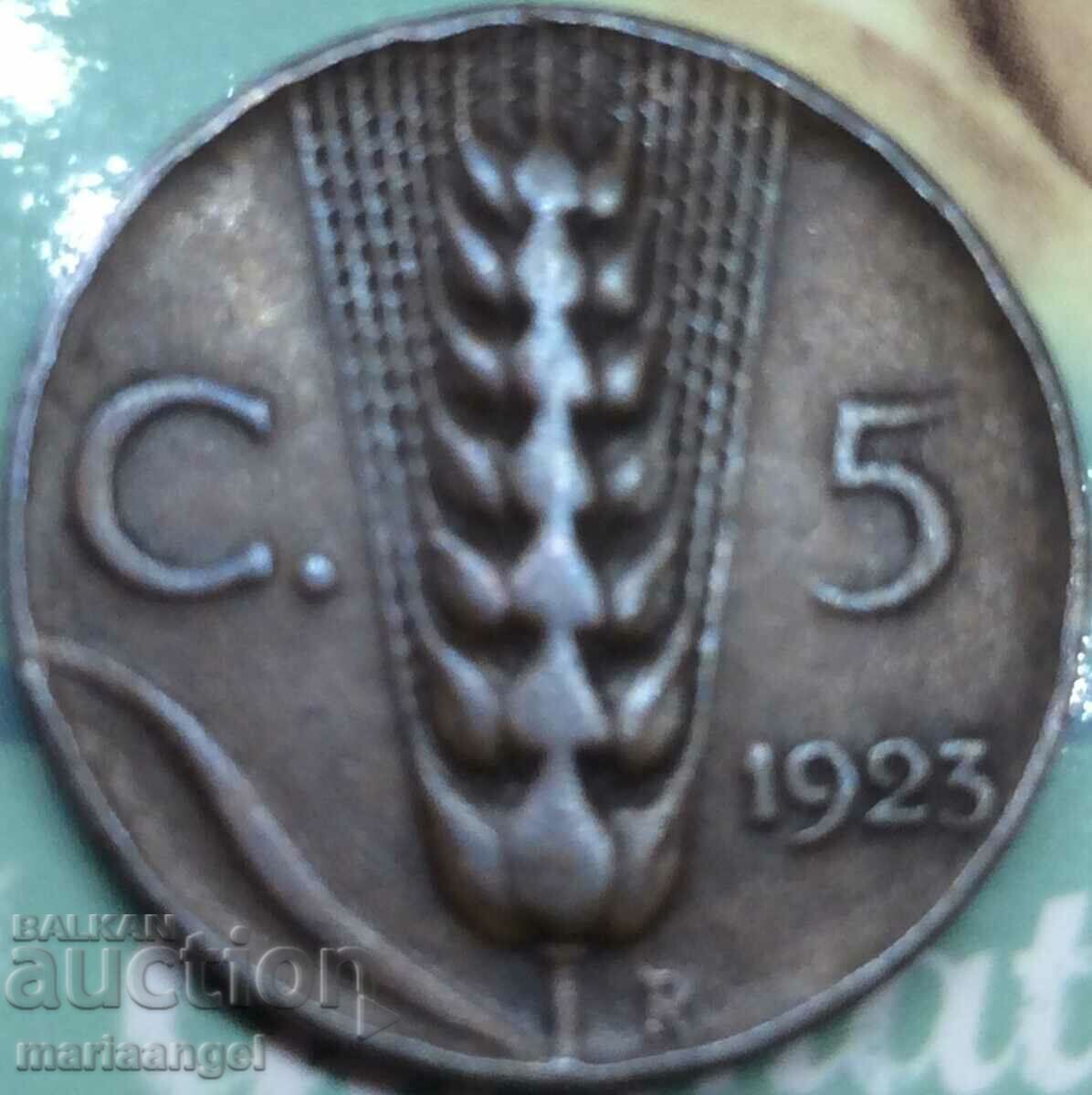 5 centesimi 1923 Italia