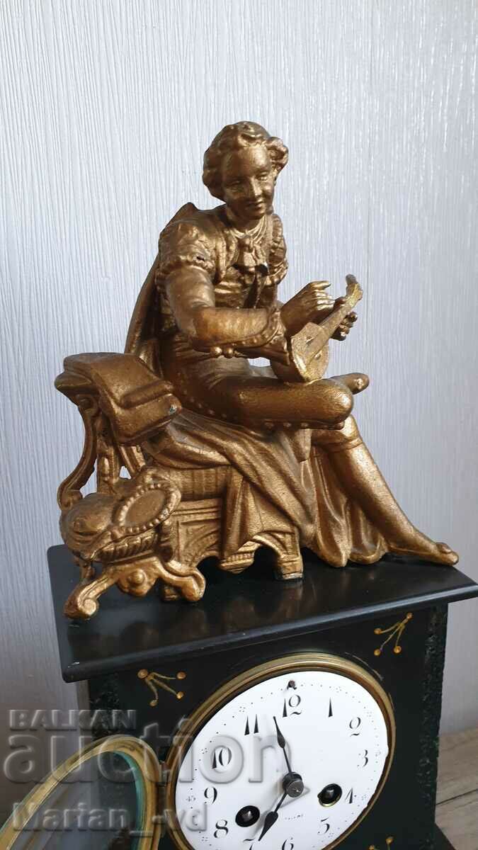 Livrarea Vechi ceas de masă din marmură franceză Livrarea Vechi ceas de masă din marmură franceză