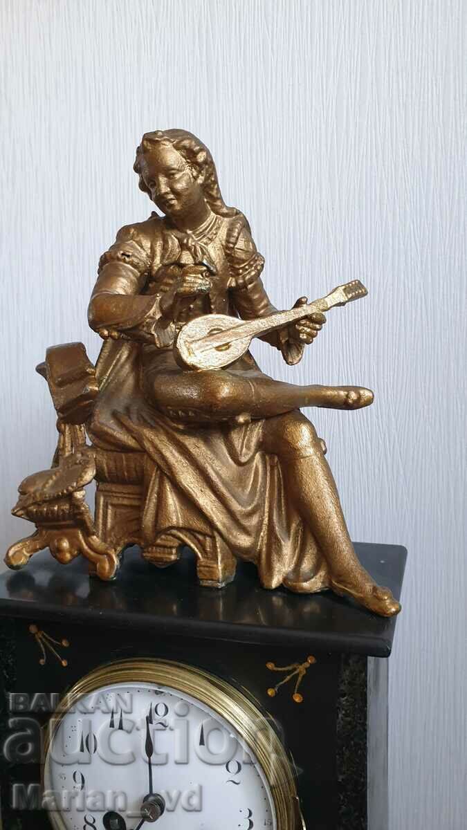 Vechi ceas de masă din marmură franceză - 5 Vechi ceas de masă din marmură franceză - 5