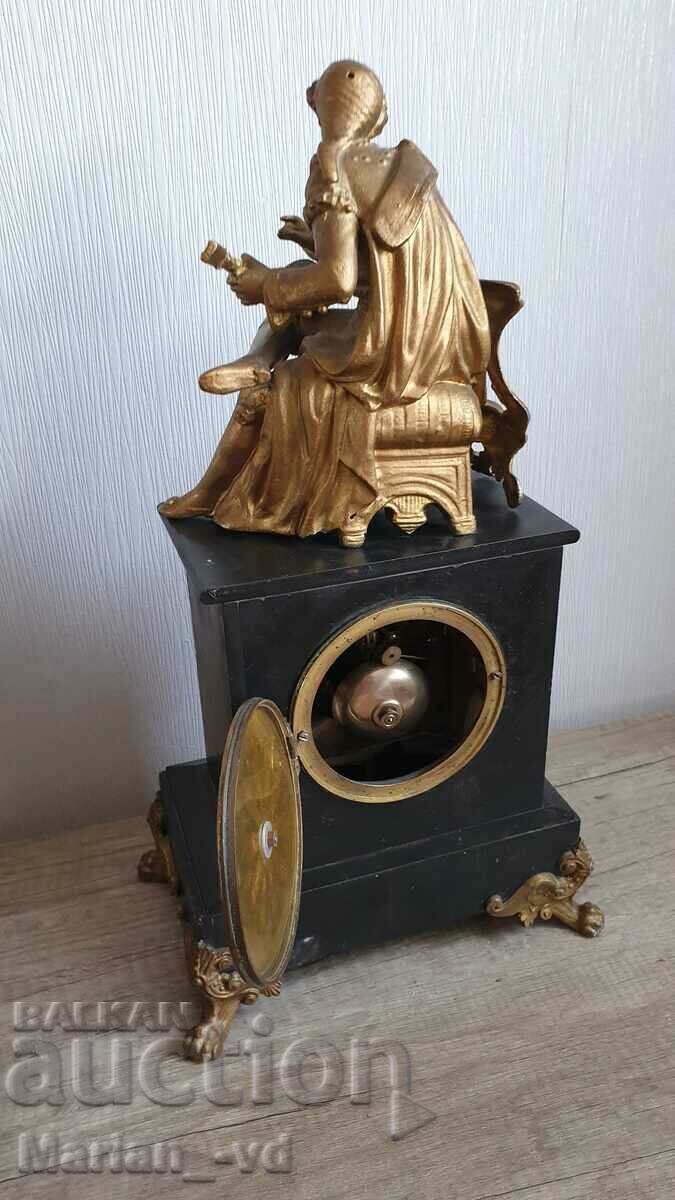 Vechi ceas de masă din marmură franceză - 6 Vechi ceas de masă din marmură franceză - 6