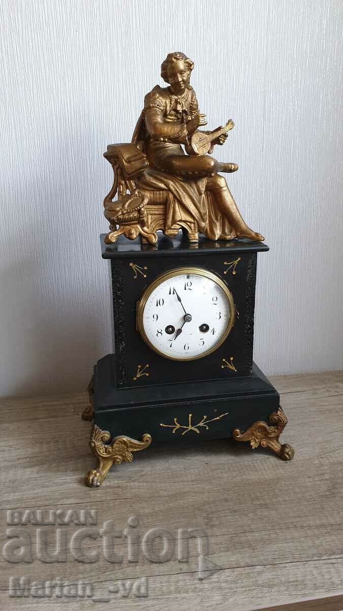 Old French marble table clock