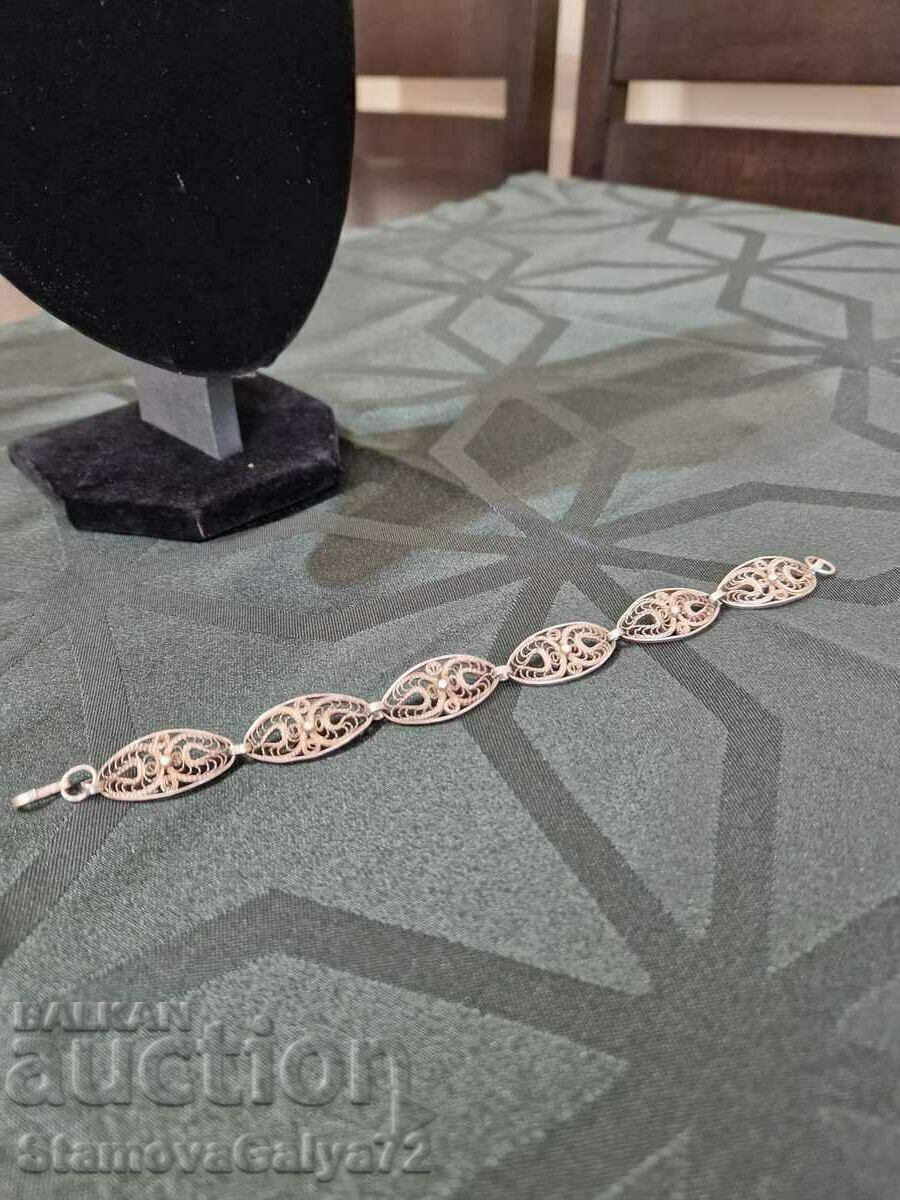 Δημοπρασία Υπέροχο βραχιόλι από ασημί φιλιγκράν αντίκα Δημοπρασία Υπέροχο βραχιόλι από ασημί φιλιγκράν αντίκα