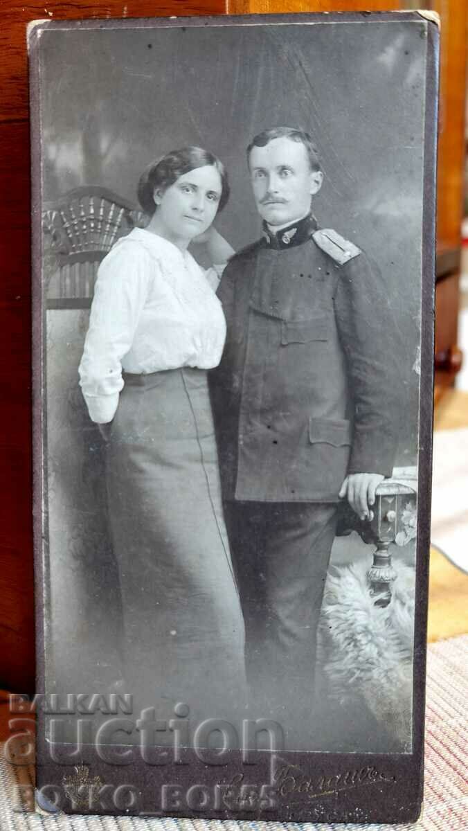 Fotografie veche pe dulap din carton Fotografie Ruse anii 1910