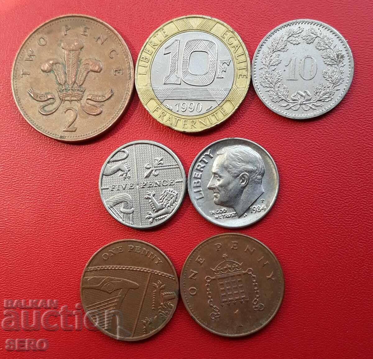 Смесен лот от 7 монети