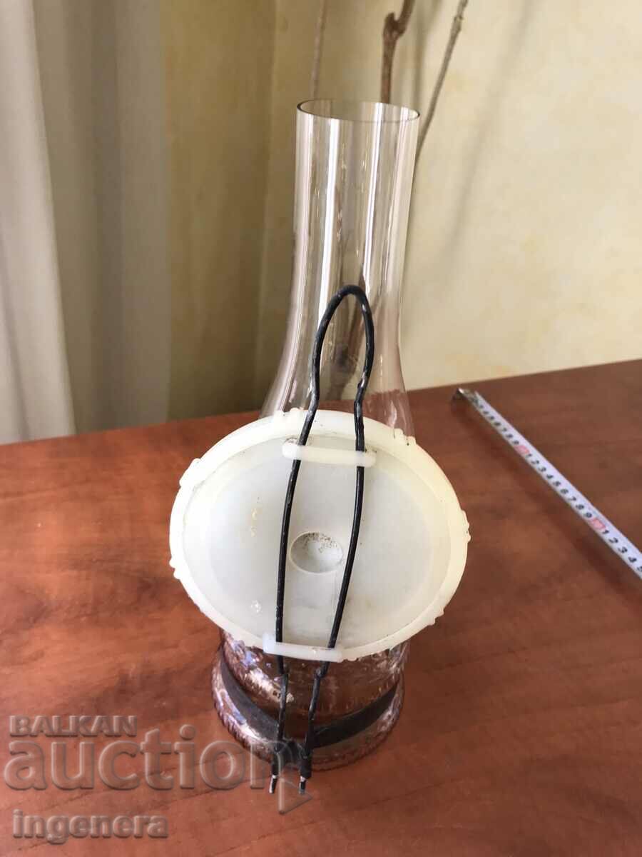 GAS LAMP ANTIQUE HEALTHY LANTERN LAMP GLASS FOIL - 5