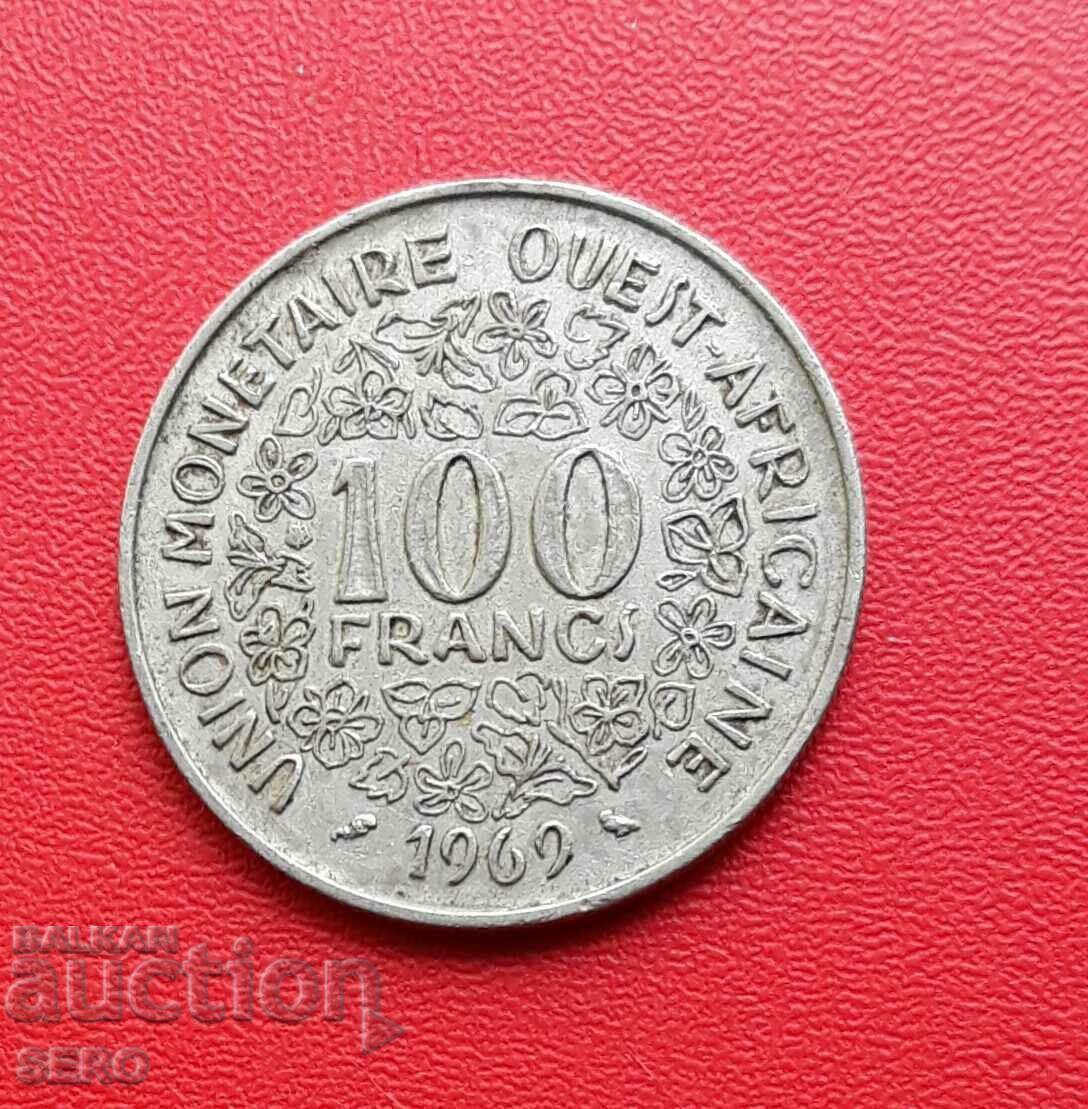 Γαλλική Δυτική Αφρική-100 φράγκα 1969