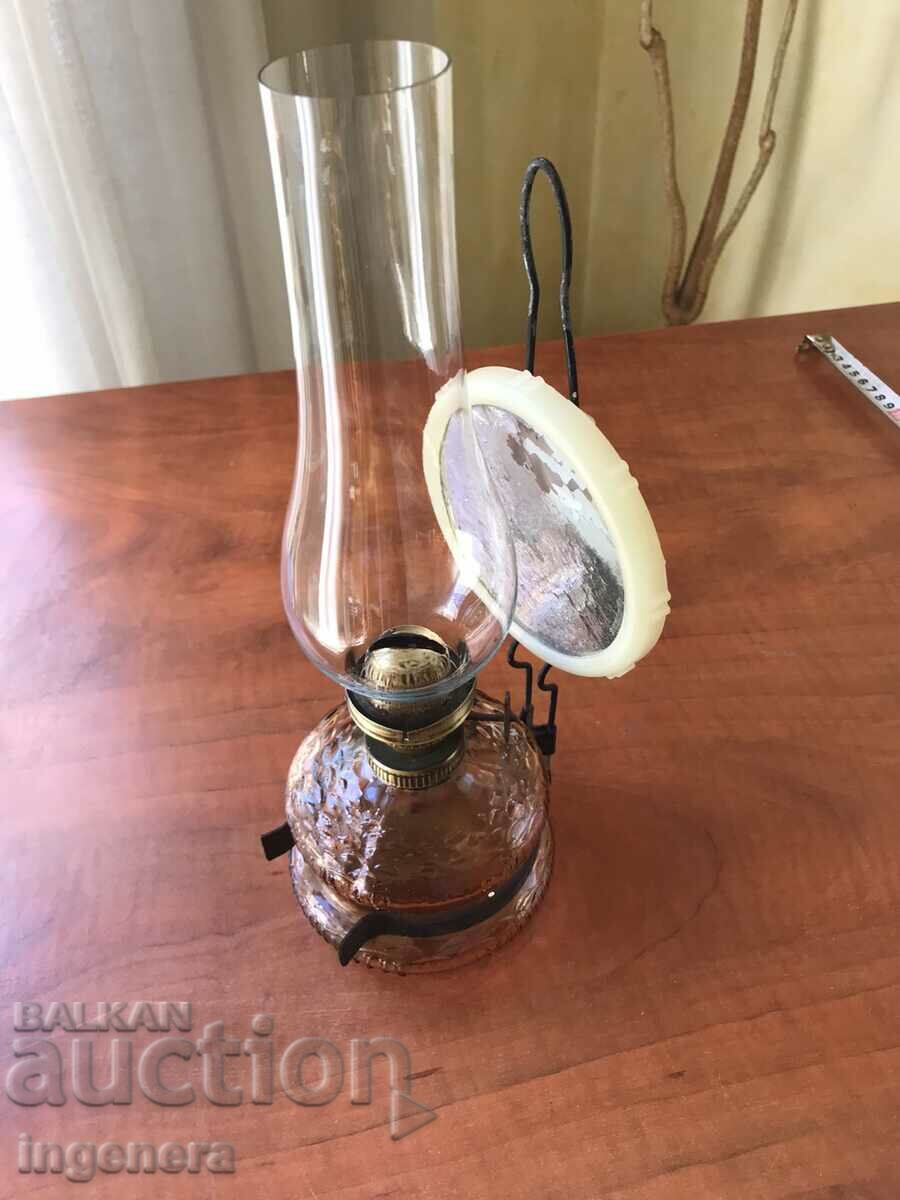 GAS LAMP ANTIQUE HEALTHY LANTERN LAMP GLASS FOIL