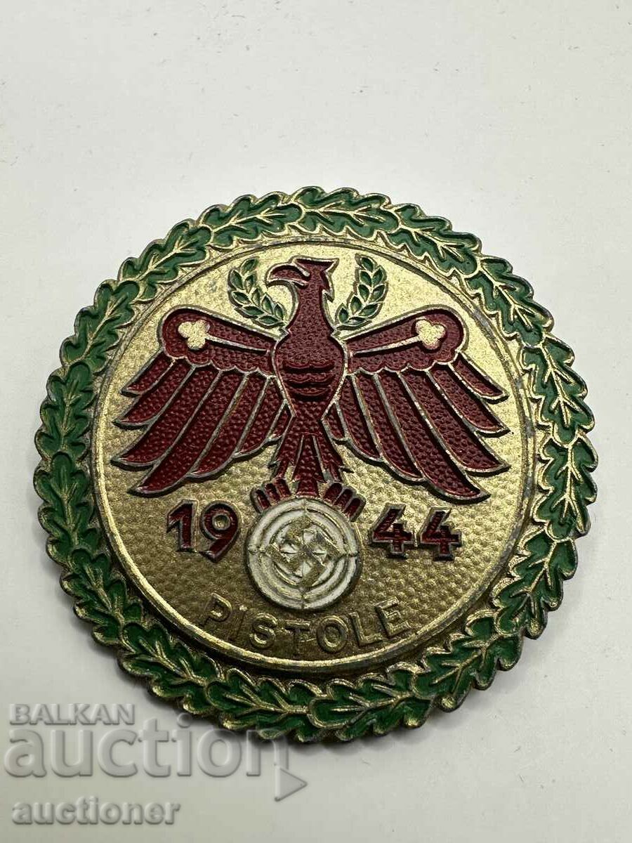 Стара оригинална немска значка PISTOLE 1944