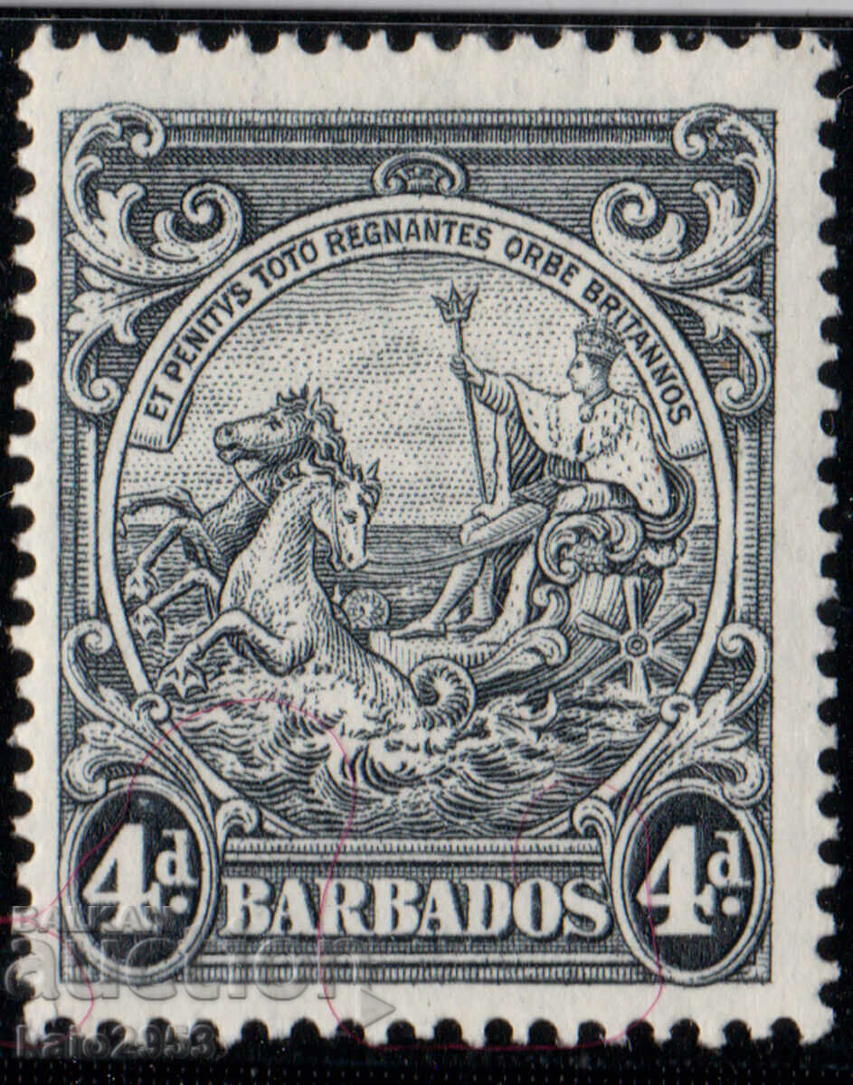GB/Barbados-1938-State Seal of the Colony-"Britain",MLH