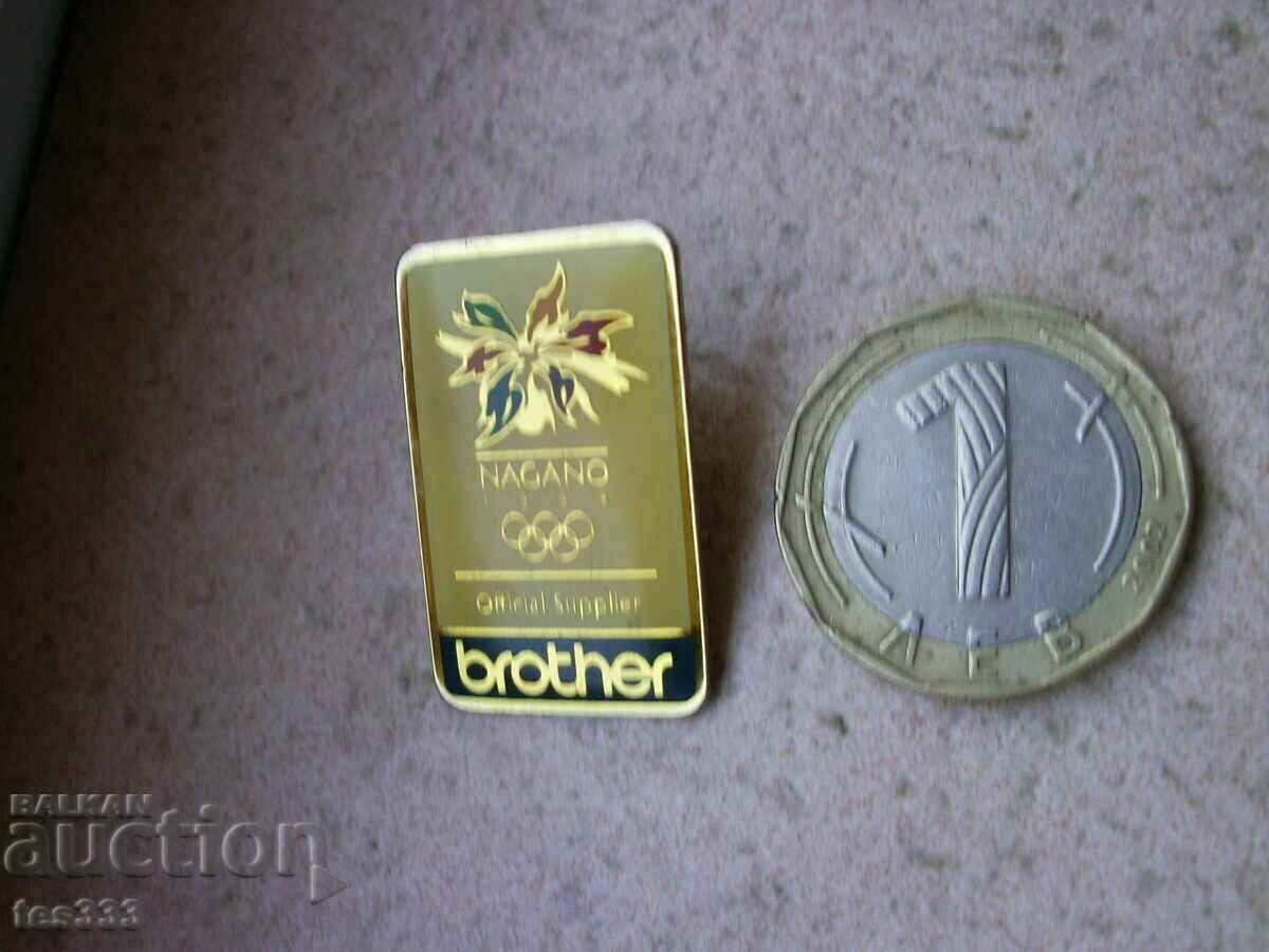 Nagano 1998 Brother Olympic Badge cu preț € 1.53 | 2.99 BGN