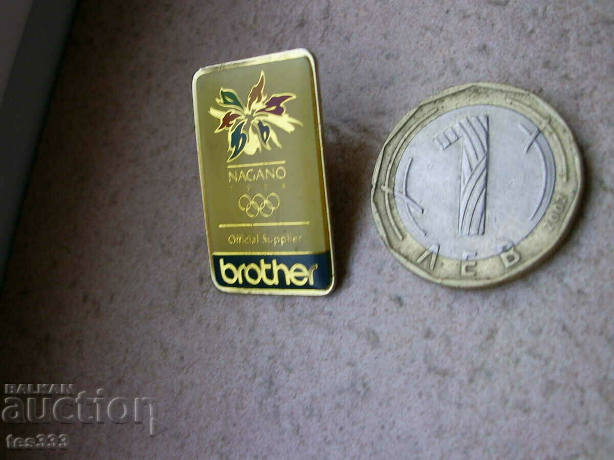 Licitație Nagano 1998 Brother Olympic Badge