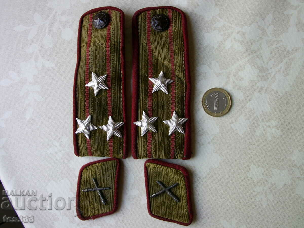 Epaulettes and collars with insignia Colonel BNA