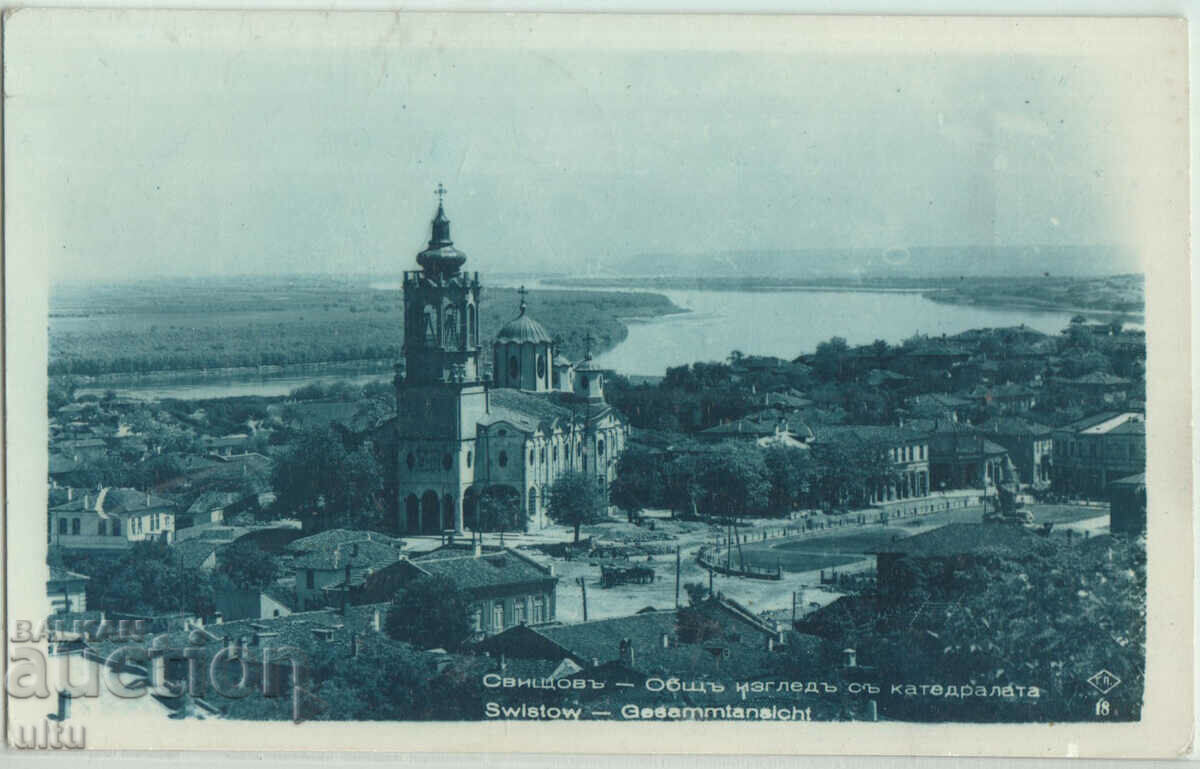Bulgaria, Svishtov, vedere generală cu catedrala, 1941.