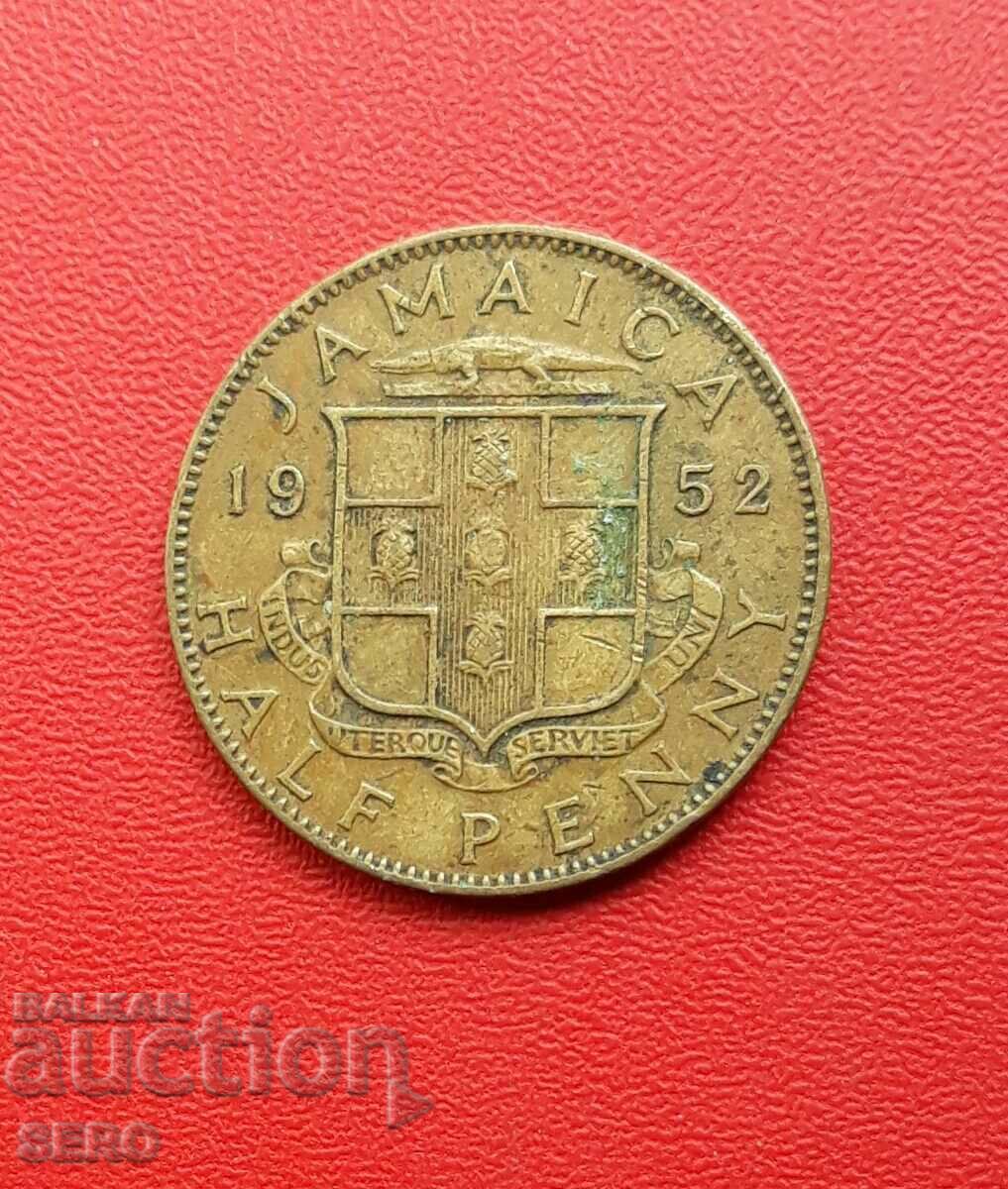 Island of Jamaica - 1/2 penny 1952
