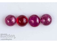 4 ruby 0.46ct heated round cabochons #23