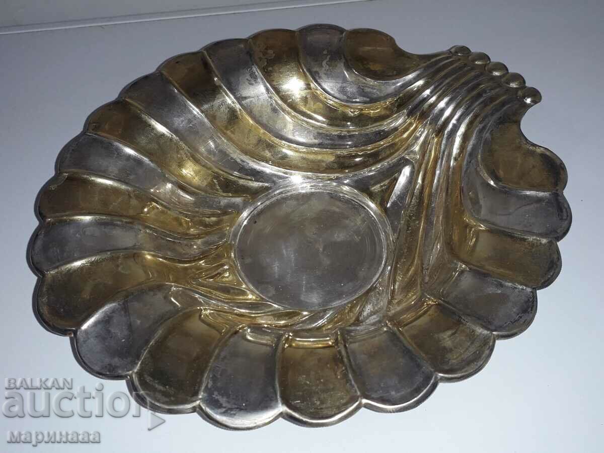 OLD BOWL. MELCHIOR .SILVER-PLATED, GOLD-PLATED