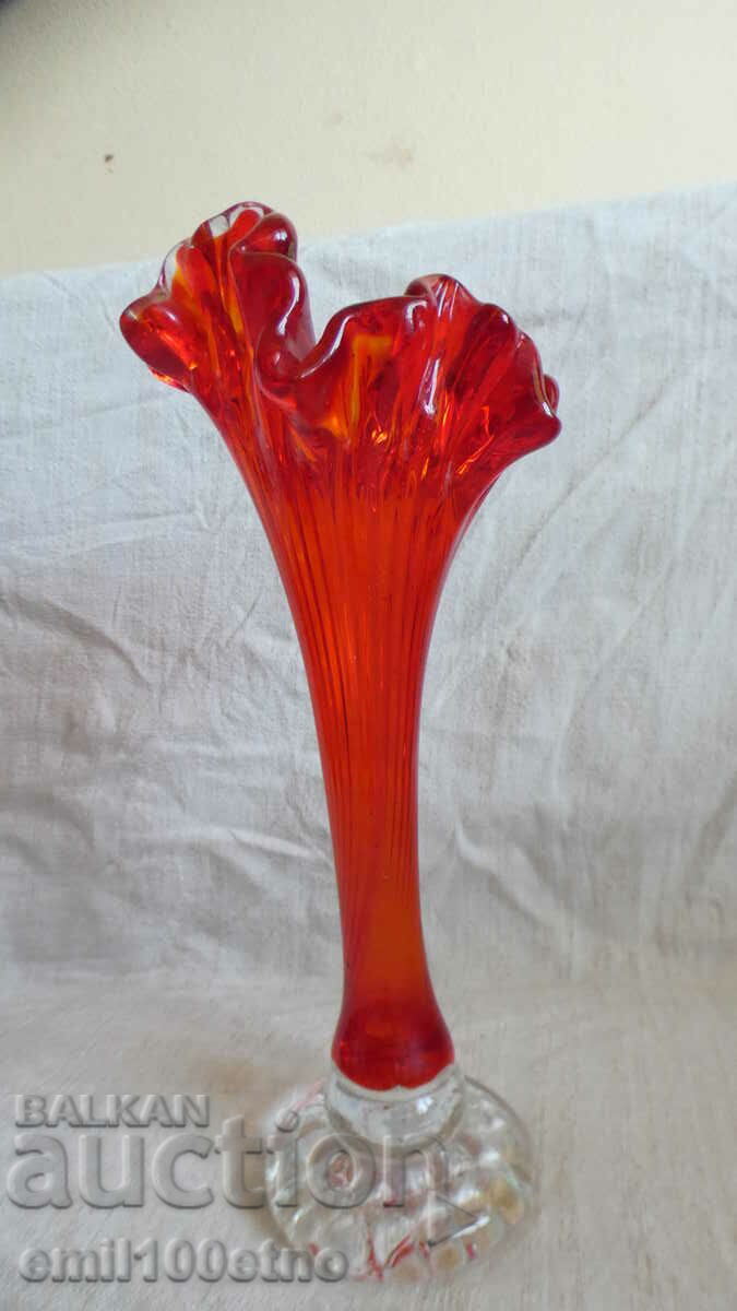 Χειροποίητο χρωματιστό βάζο τεράστιο γυαλί - 5 Χειροποίητο χρωματιστό βάζο τεράστιο γυαλί - 5