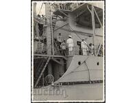 Σπάνια μεγάλη φωτογραφία Tsar Boris III Ship Verdun Varna 1935