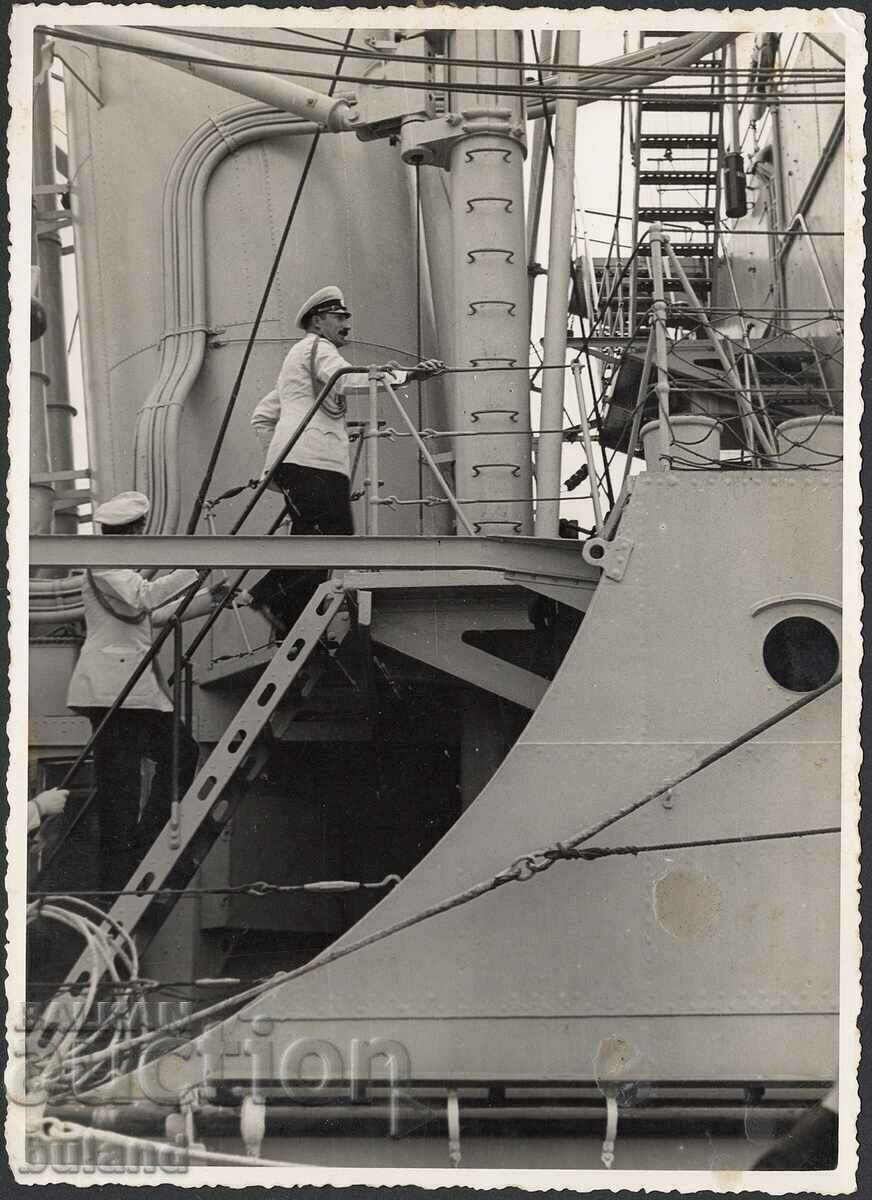 Rare Large Photo Tsar Boris III Ship Verdun Varna 1935