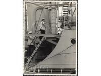 Σπάνια μεγάλη φωτογραφία Tsar Boris III Ship Verdun Varna 1935