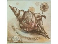 Graphic Engraving Etching Bookplate Romantic Snail