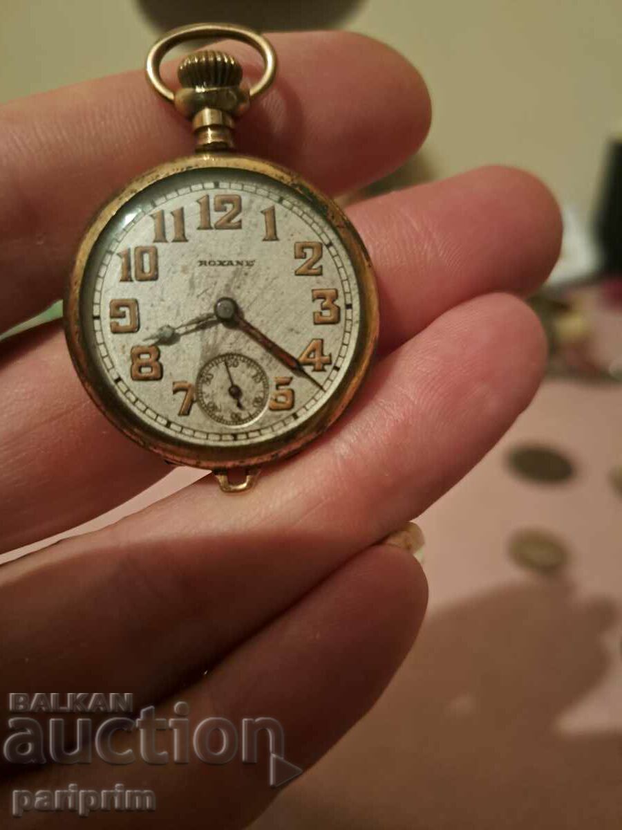 Дамски джобен часовник,ROXANE,33mm,.с позлата.