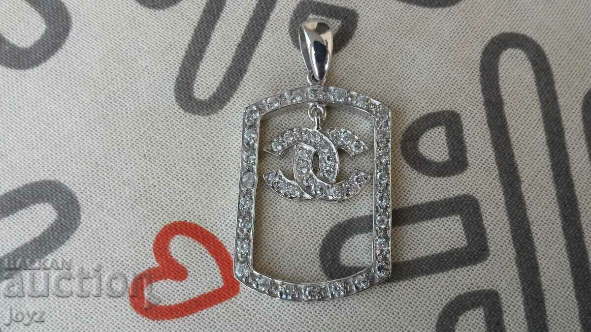 NEW RHODIUM-PLATED SILVER CHANEL PENDANT 8.82 g / 925 Grade with price 52.99 BGN | € 27.09 NEW RHODIUM-PLATED SILVER CHANEL PENDANT 8.82 g / 925 Grade with price 52.99 BGN | € 27.09