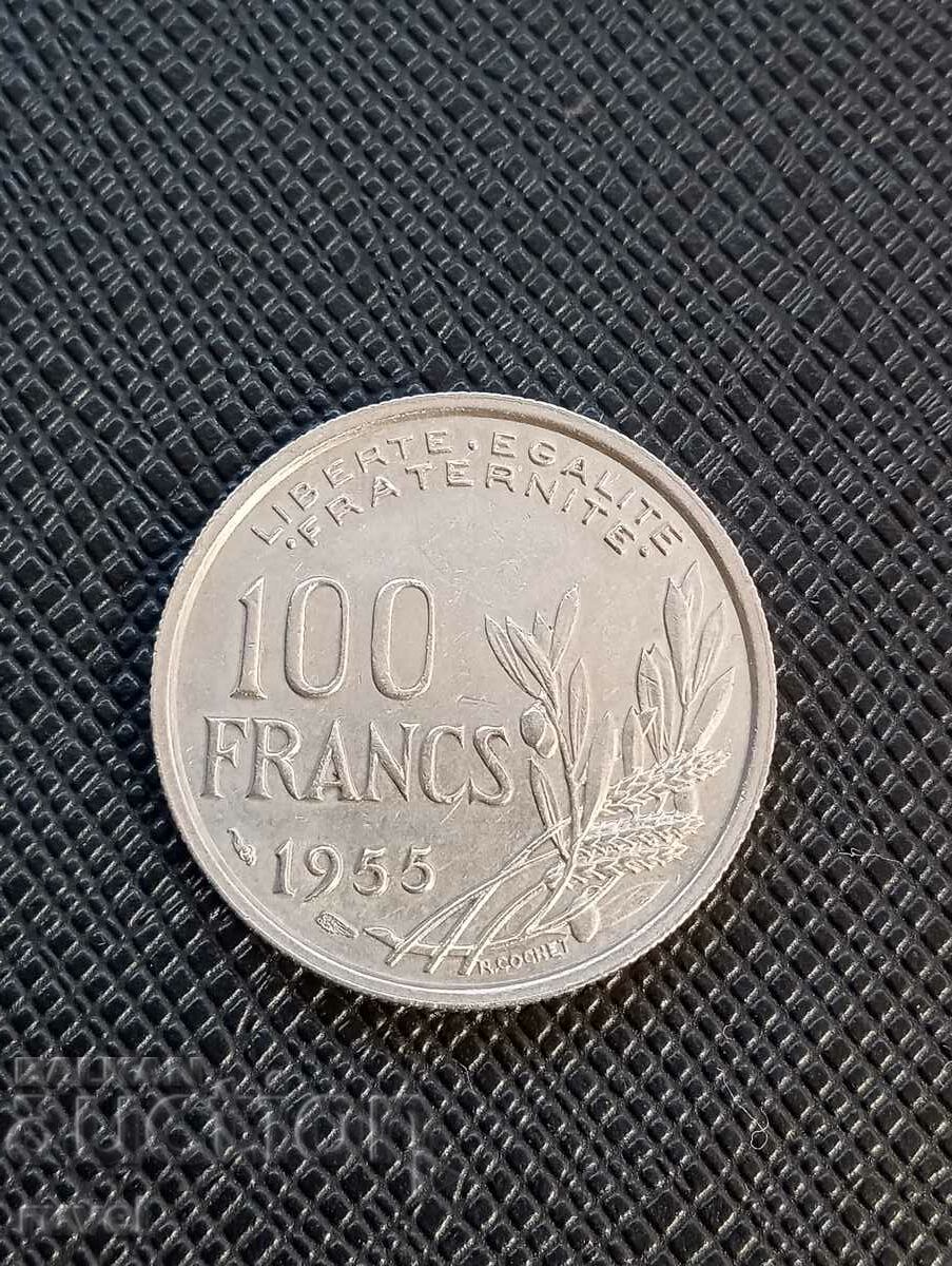 Франция, 100 франка 1955 г.