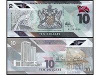 ❤️ ⭐ Trinidad și Tobago 2020 10 dolari polimer UNC nou ⭐ ❤️