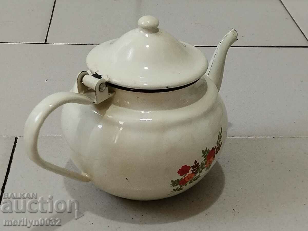 Enamel pot, teapot, pitcher, jug, early social NRB - 7 Enamel pot, teapot, pitcher, jug, early social NRB - 7