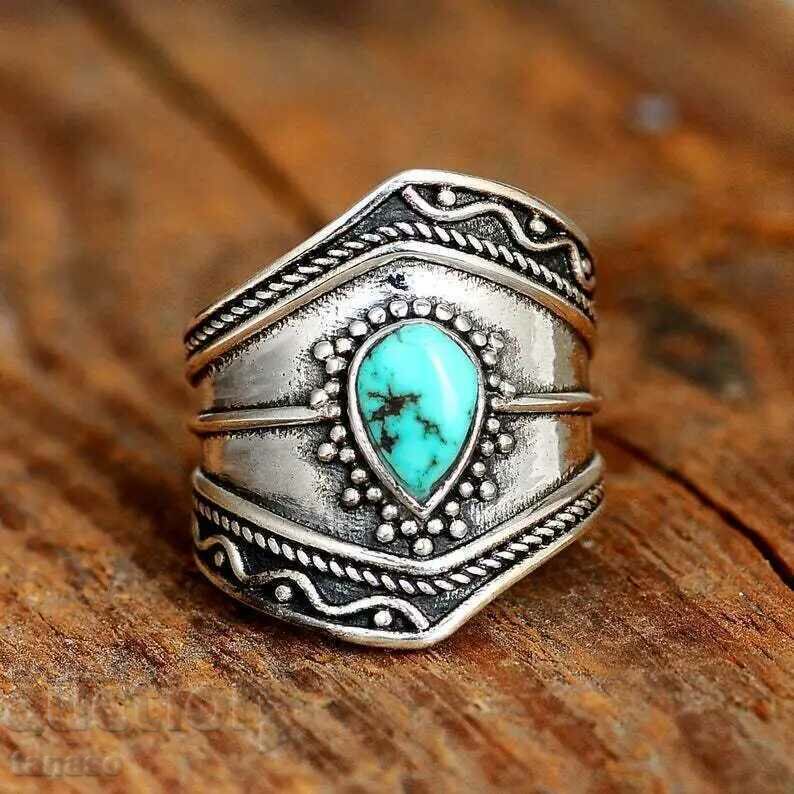 Turkish ring with turquoise