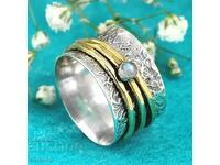 Turkish ring with white zircon