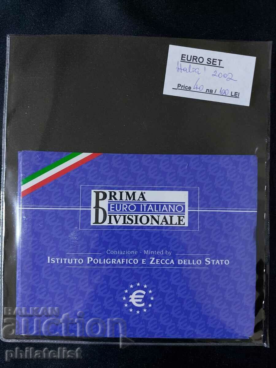 Italy 2002 - Complete bank euro set from 1 cent to 2 euros