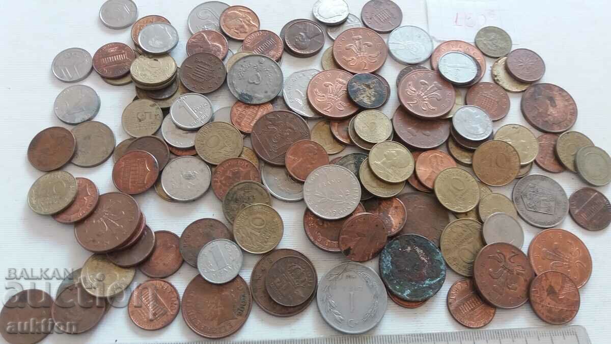 LOT OF 130 FOREIGN COINS