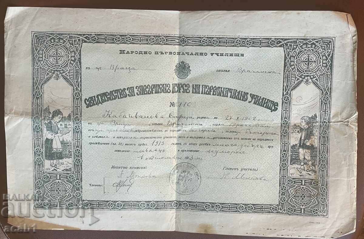 Delivery of Teacher's diploma Vratsa 1923 Delivery of Teacher's diploma Vratsa 1923