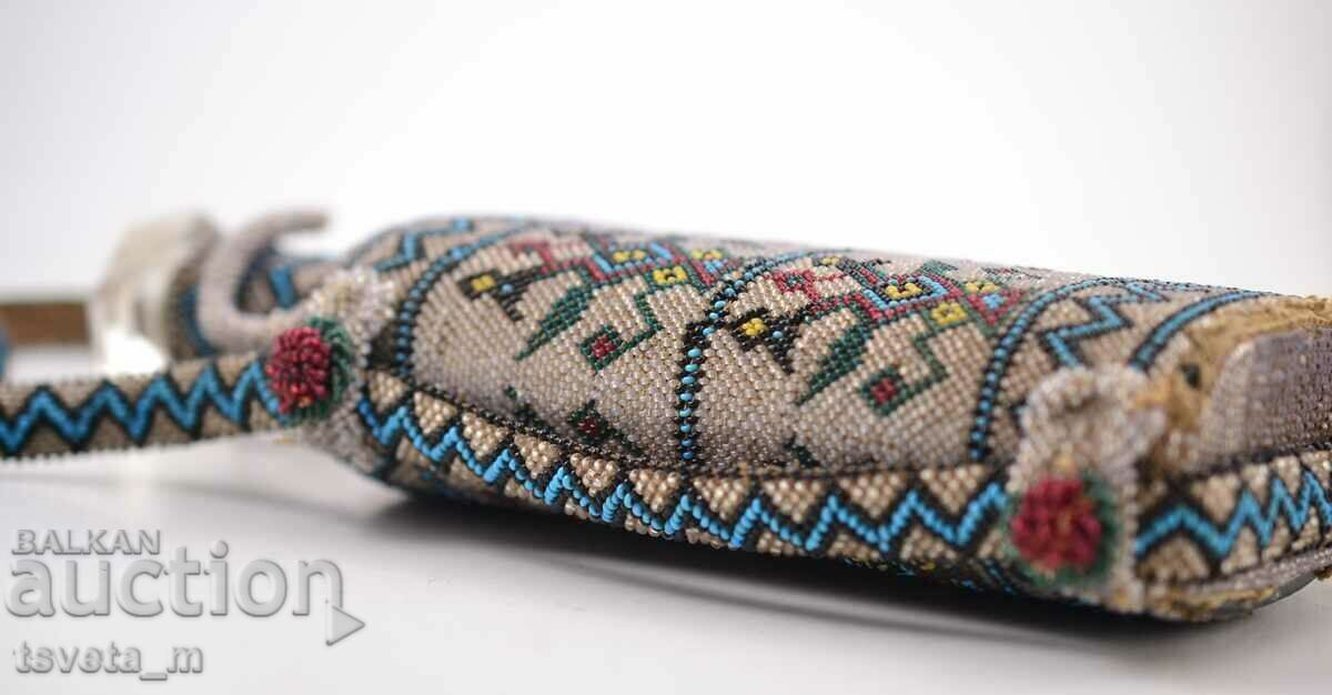 Delivery of Glass bottle encrusted with glass beads, late 19th century Delivery of Glass bottle encrusted with glass beads, late 19th century