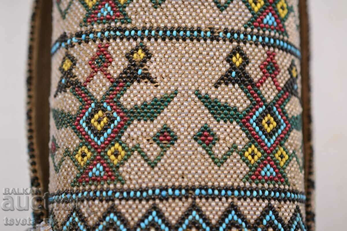 Glass bottle encrusted with glass beads, late 19th century - 6 Glass bottle encrusted with glass beads, late 19th century - 6