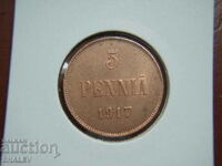 5 Pennia 1917 Finland (5 пеня Финландия) /2/ - AU+