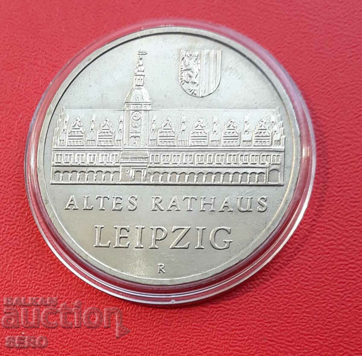 Германия-ГДР-5 марки 1984-Лайпциг-старата сграда на кметство