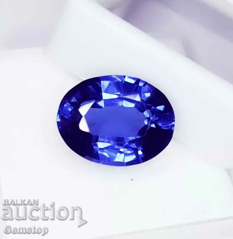 BZC! 8.00 ct natural tanzanite oval cert. GGL from 1 st!