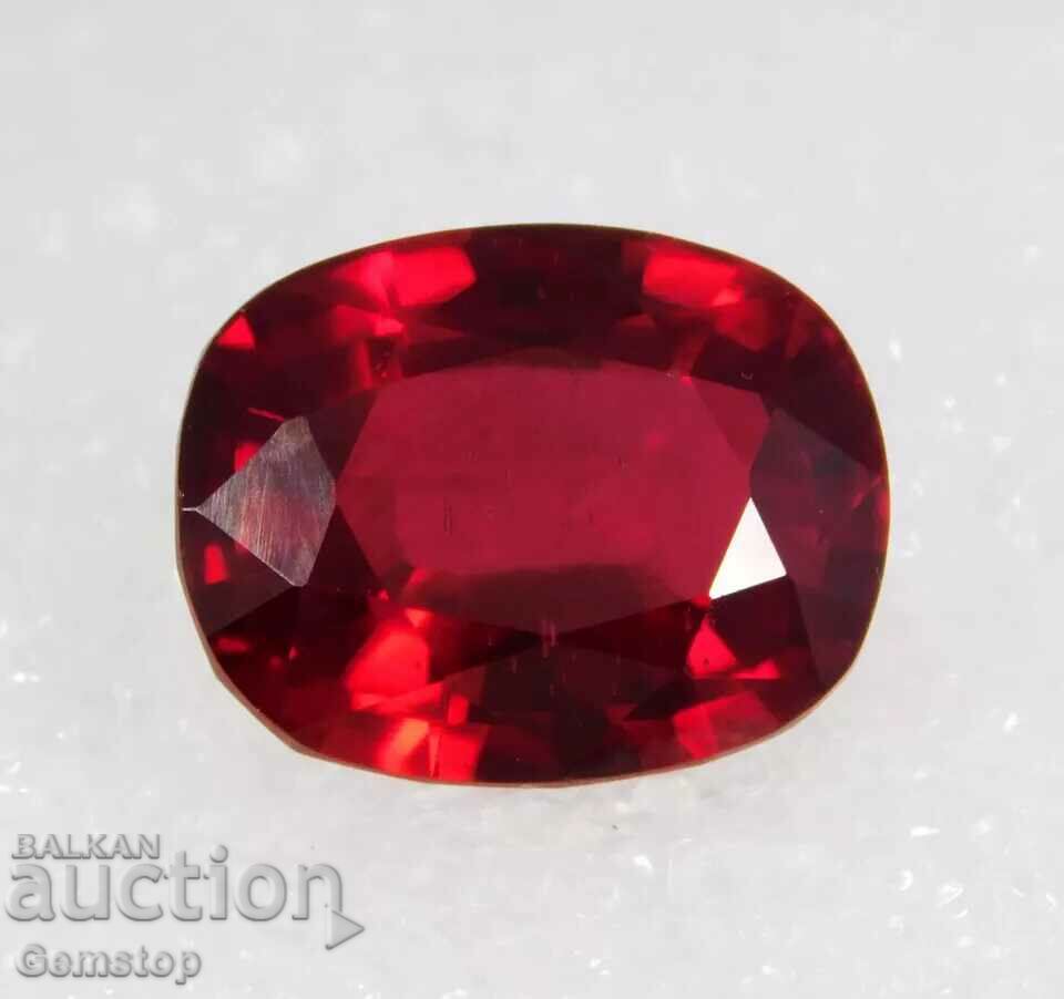 BZC! 9.90k natural ruby oval cert. GGL of 1 st.