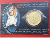 Coin card - Vatican #7 with 50 cents 2016
