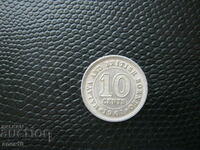 Malaya și Borneo 10 cenți 1961