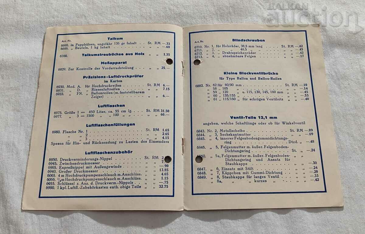 Delivery of CONTINENTAL HANOVER GERMANY 1927 PRICE CATALOG Delivery of CONTINENTAL HANOVER GERMANY 1927 PRICE CATALOG