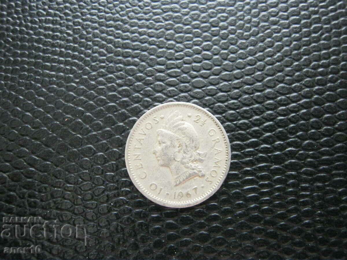 Republica Dominicană 10 centavos 1967