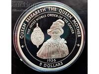 Сребро 5 Долара Най-Висок Орден 1997 Острови Питкейрн