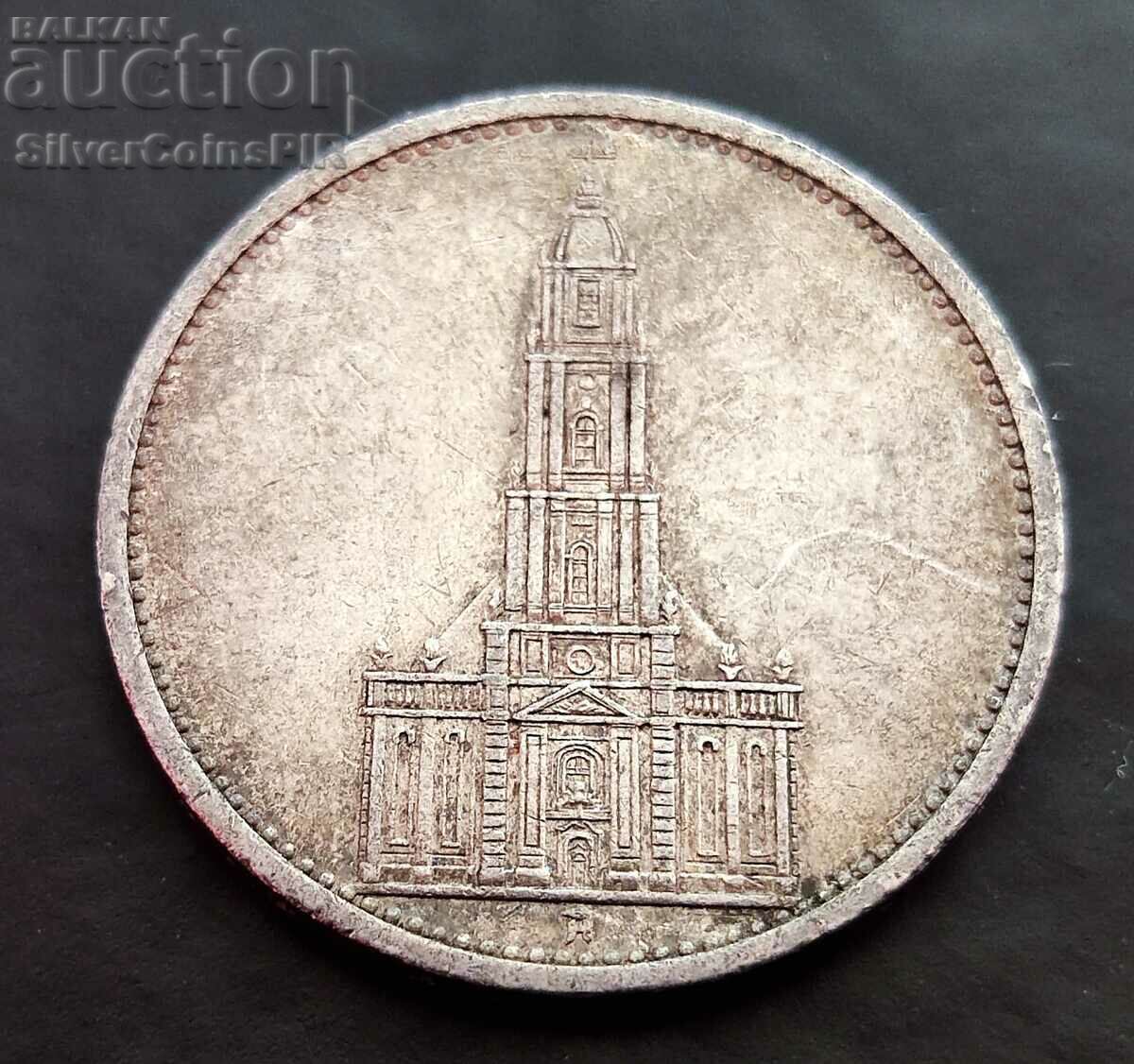 Silver 5 Marks 1934 Church of Germany
