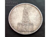 Silver 5 Marks 1934 Church of Germany
