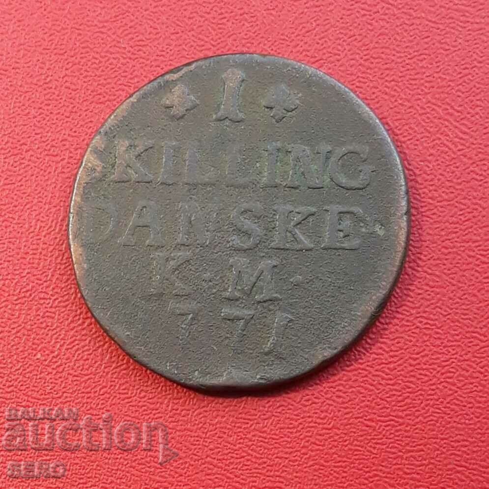 Denmark-1 skilling 1771